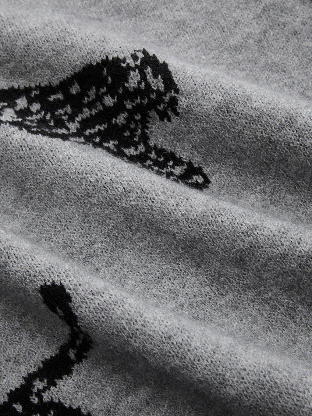 Panther Pattern Contrast Trim Knit Vest