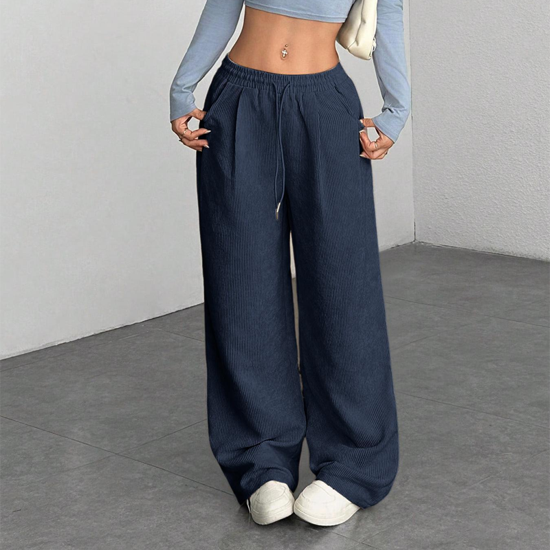 casual Loose Fit Corduroy Trousers